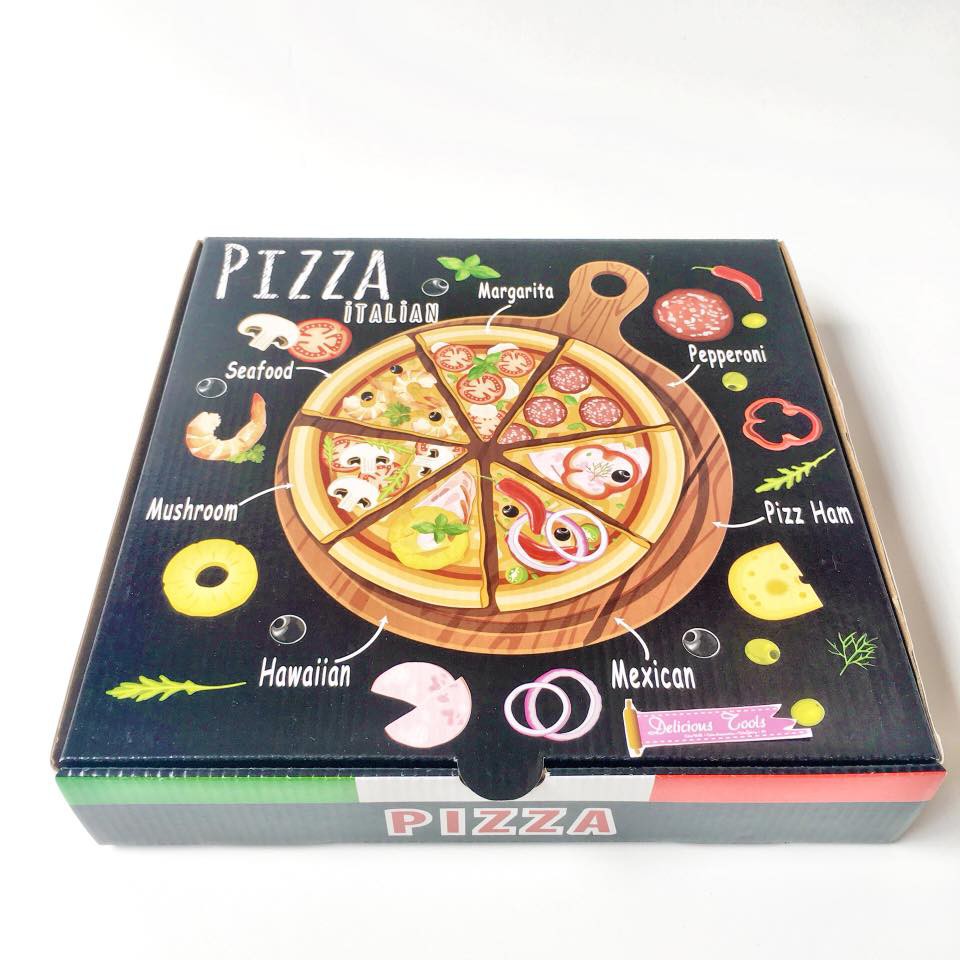 

PC085 Box Pizza 25B packaging kemasan kue bolu cookies pizza