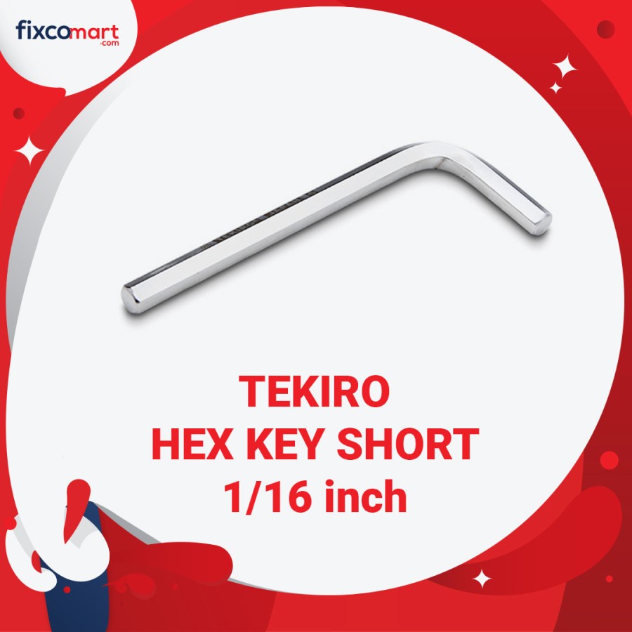 Tekiro Kunci L Pendek 1/16 inch / Hex Key Short