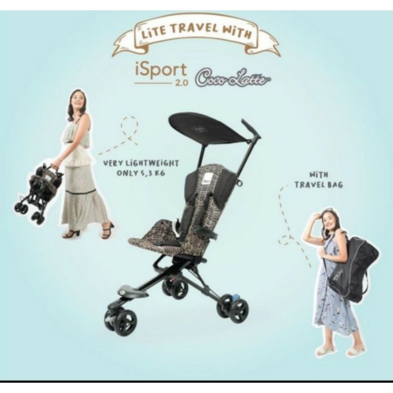 Stroller Baby Cocolatte Isport Kereta Dorong Bayi Cocolatte Isport Roda Tiga Lipat Kecil Shopee Indonesia