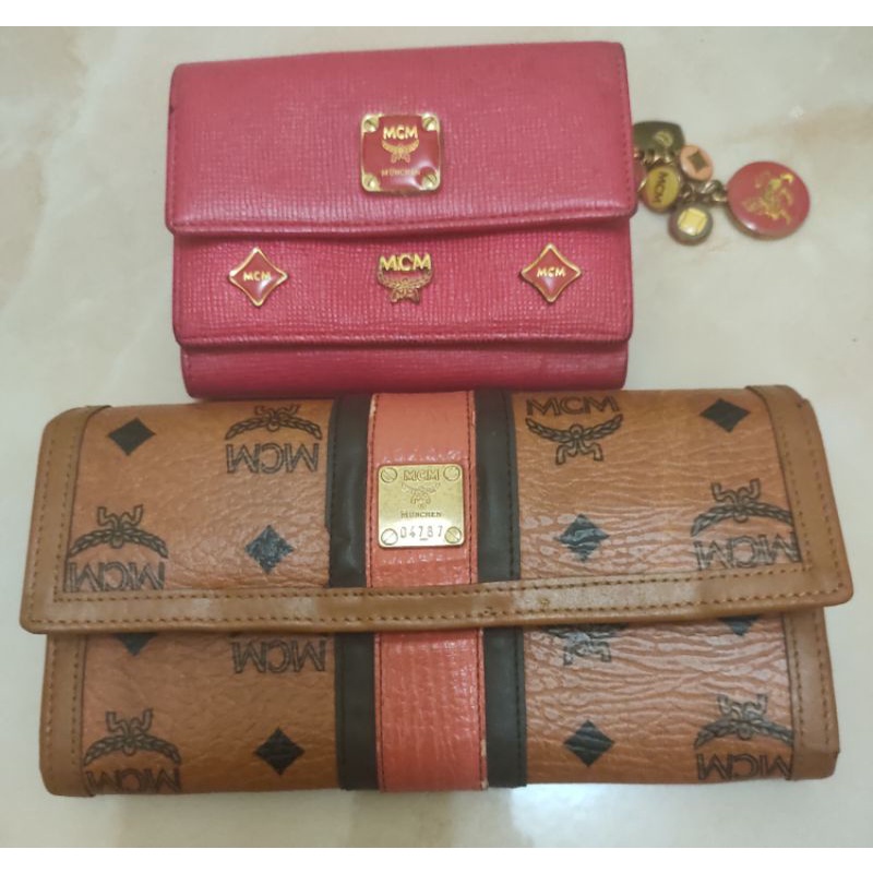 PRELOVED MCM MUNCHEN Dompet (Pink & Coklat)