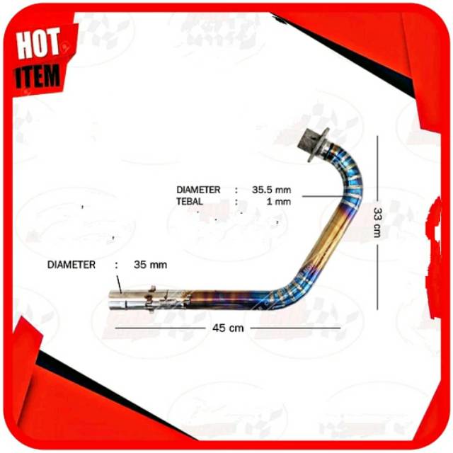 Leher knalpot CB GL MP stainless bluemoon