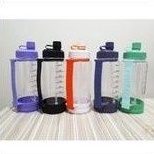 Botol Minum Besar COURAGE 2000ml / Tumbler +Sedotan Besar 2 Liter H9229