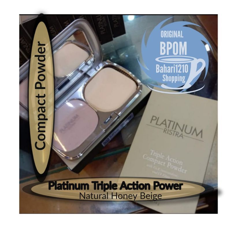 Ristra platinum triple action compact Powder Natural Honey beige