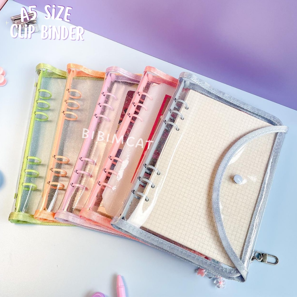 

(A5 Size) Binder Clip Photocard / Pc Foto Album Glitter Buku Jurnal