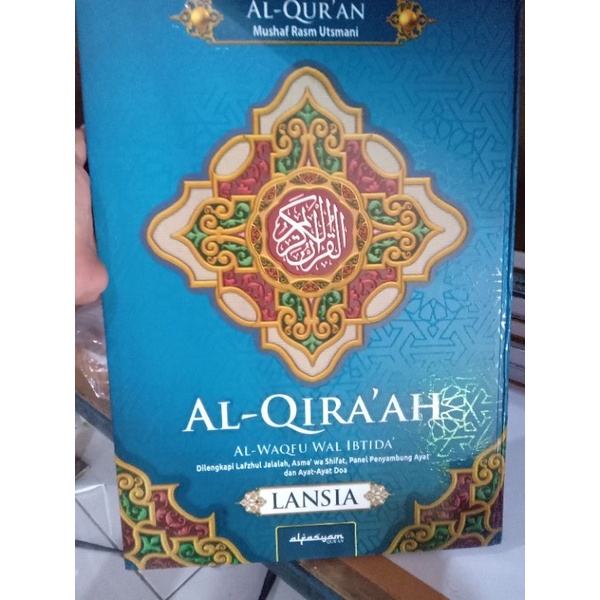 Quran rasm Utsmani Al Qira'ah lansia ukuran jumbo A3