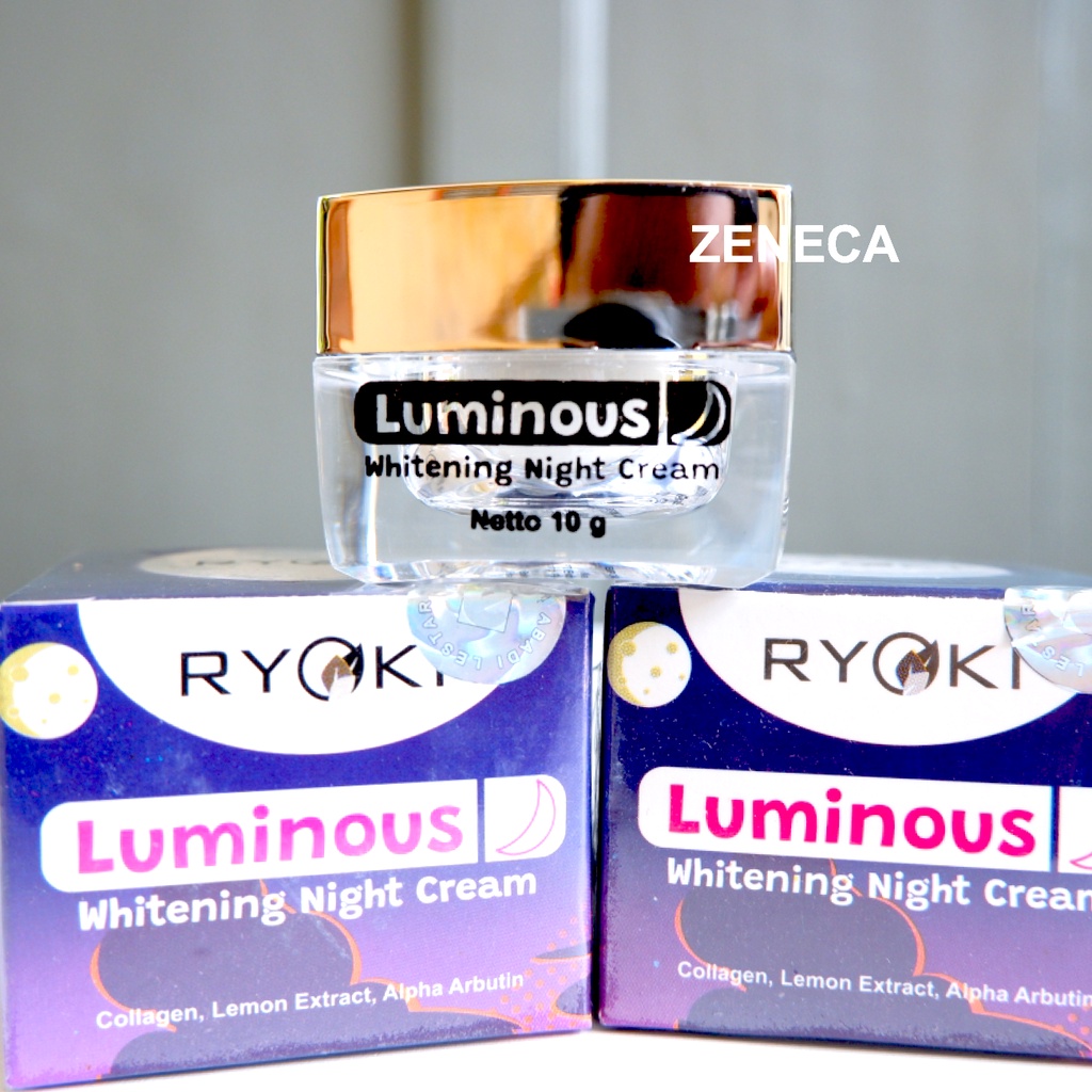 RYOKI Pemutih Wajah Alami Cream Malam 10gr Original Bpom Aman Murah Gratis Ongkir Bisa COD