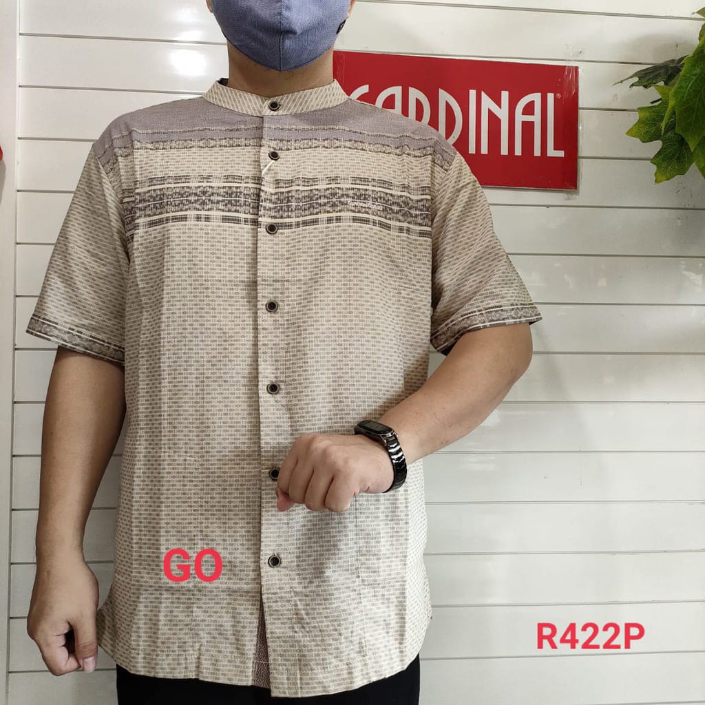 gos CARDINAL KEMEJA KOKO Taqwa Pakaian Pria Original Baju Muslim Salur Lengan Pendek Kekinian