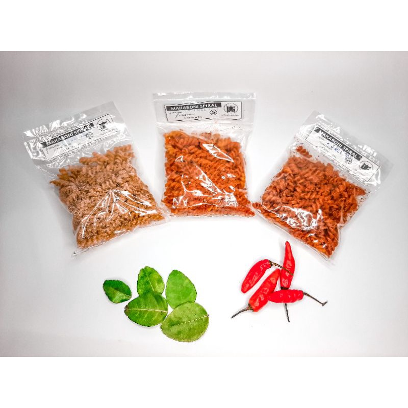 

(TERMURAH) MAKARONI SPIRAL/MAKARONI ULIR (MINIM PEMBELIAN 10RB BISA MIX PRODUK)
