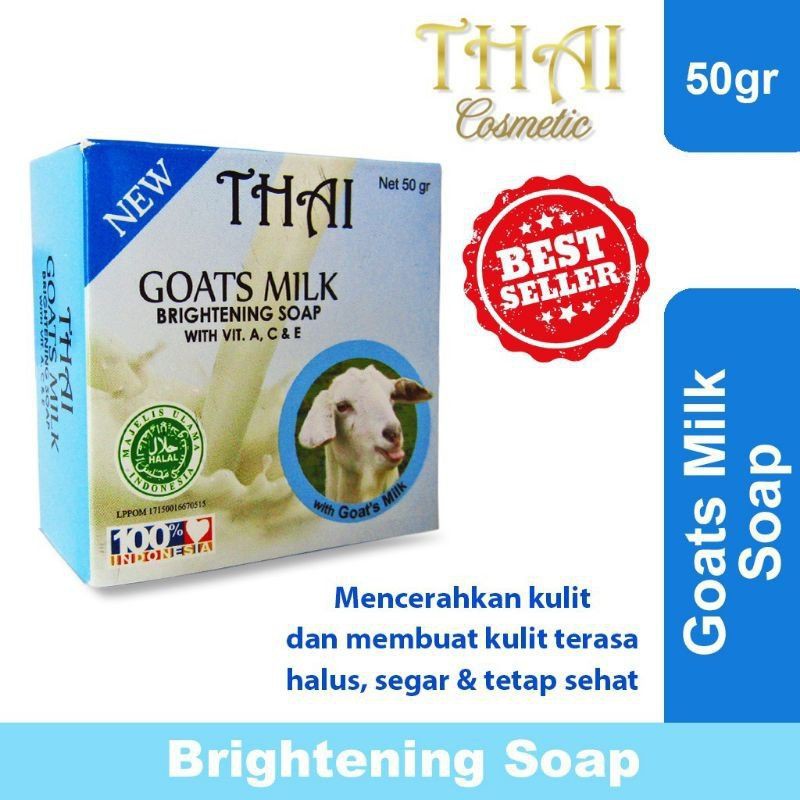 THAI GOATS MILK BRIGHTENING SOAP - SABUN SUSU MENCERAHKAN KULIT - SABUN SUSU KAMBING