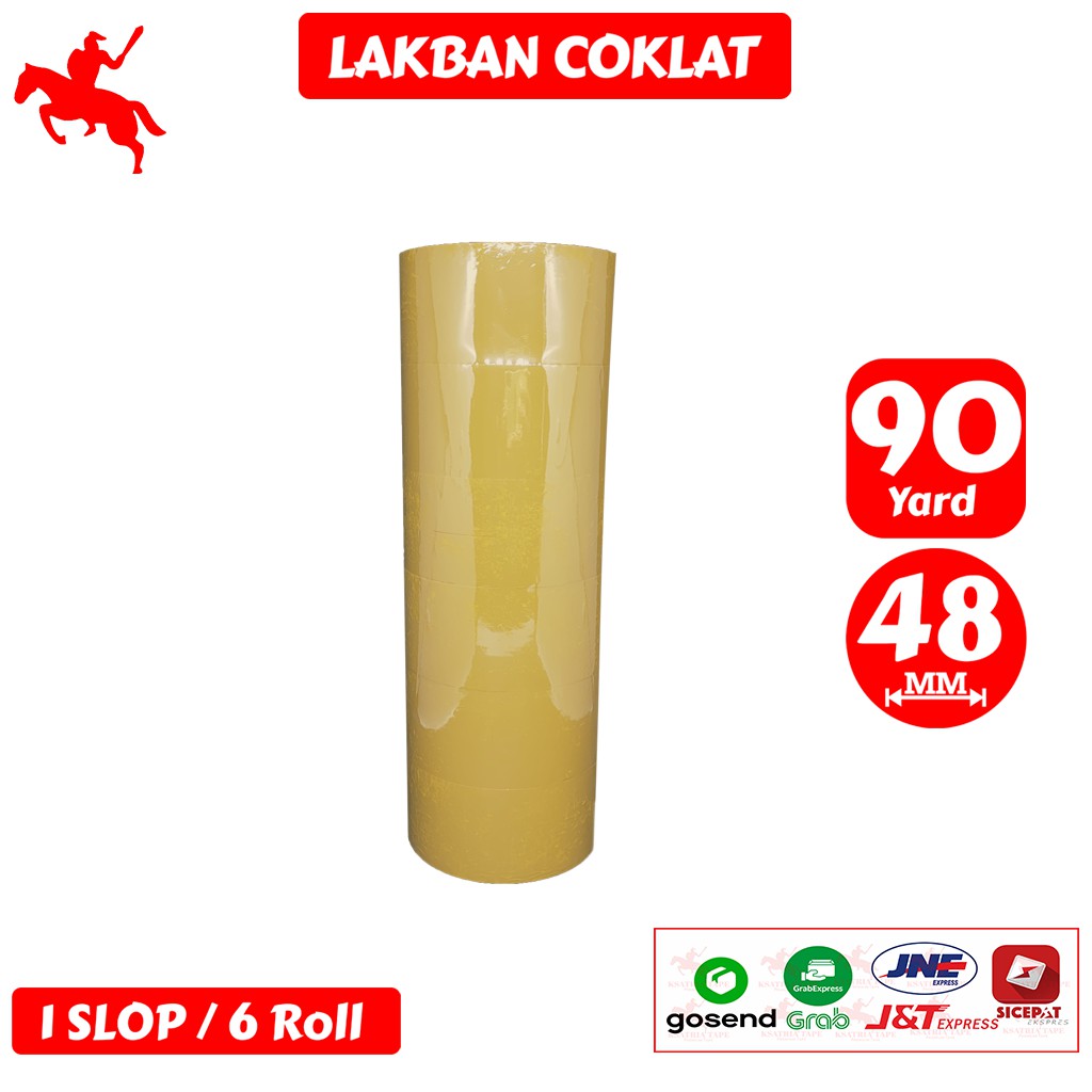 

4ds! Lakban OPP Tape / Lakban Coklat KSATRIA Tape 90 Yard (1 Slop)