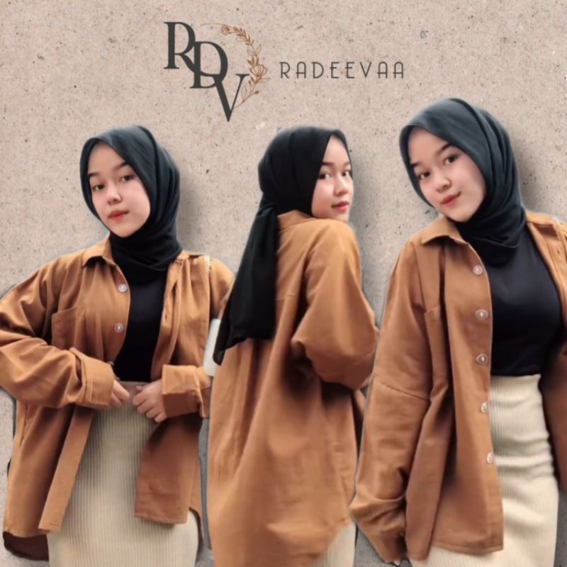 ABBEY SHIRT KEMEJA LINEN OVERSIZE WANITA BASIC DAILY