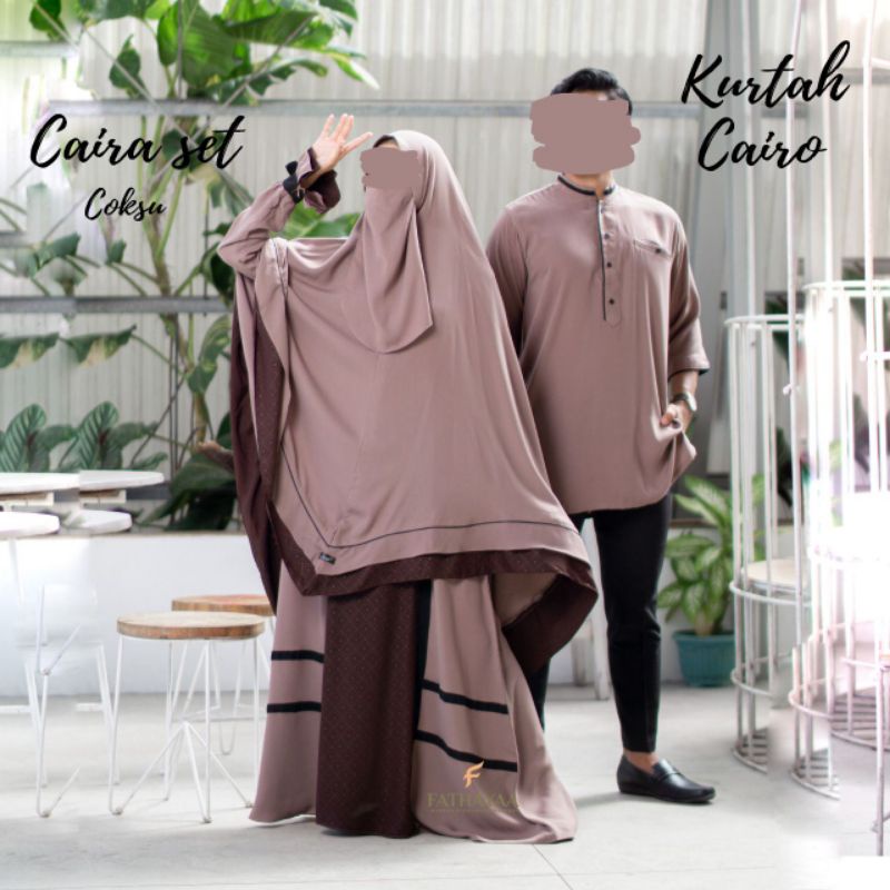 Caira Set by Fathayaa (Gamis + Khimar + Cadar, harga tidak termasuk kurta)