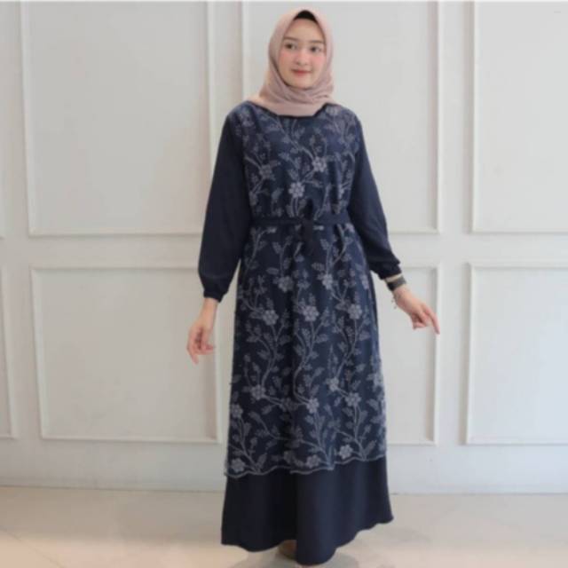 MAYBEEFASH STORE ///// Gamis swannn brokat kebaya brokat dress premium