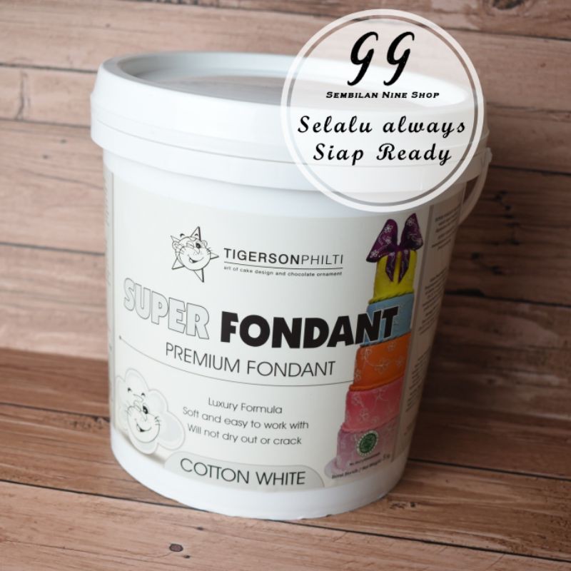

SUPER FONDANT Cotton WHITE 5 KG Premium Fondant PUTIH