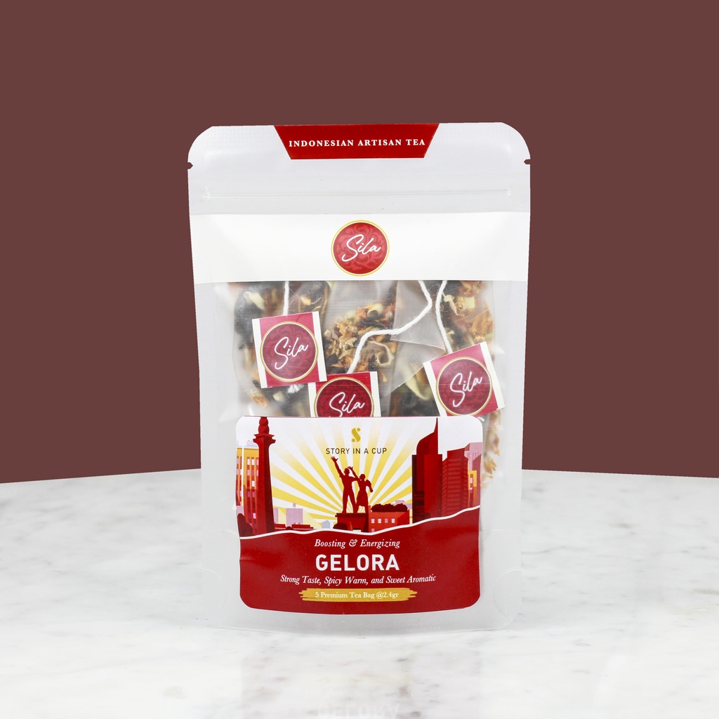 

Artisan Tea | Gelora | Trans Pouch 2,4gr x 5 Nylon T-Bag | Teh Premium | Black Tea