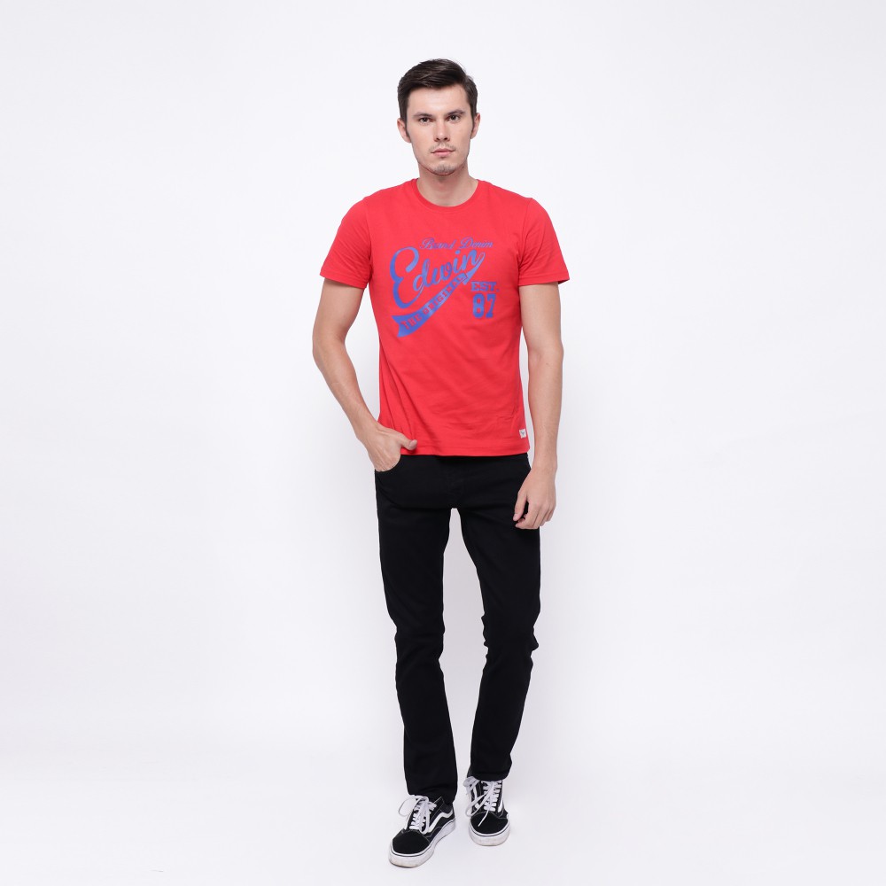 Celana Pria Terbaru 2018/  Edwin Celana Jeans 506-37-Black Slim Fit Pria Panjang Hitam - Hitam, 28