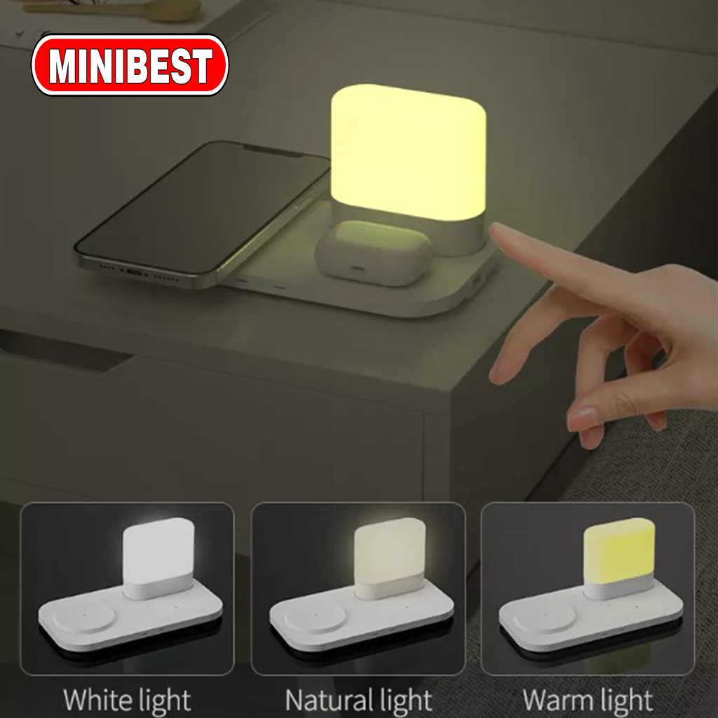 MINIBEST Wireless Charging Night Light 2 in 1 Fast Charging For Universal Smartphone Multifungsi