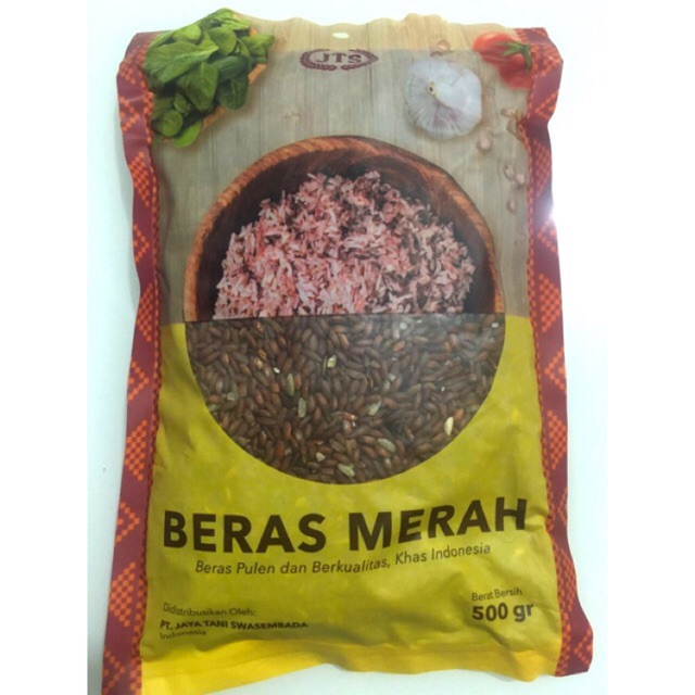 

BERAS MERAH JTS PREMIUM Khas Indonesia Beras Merah Pulen Berkualitas 500G