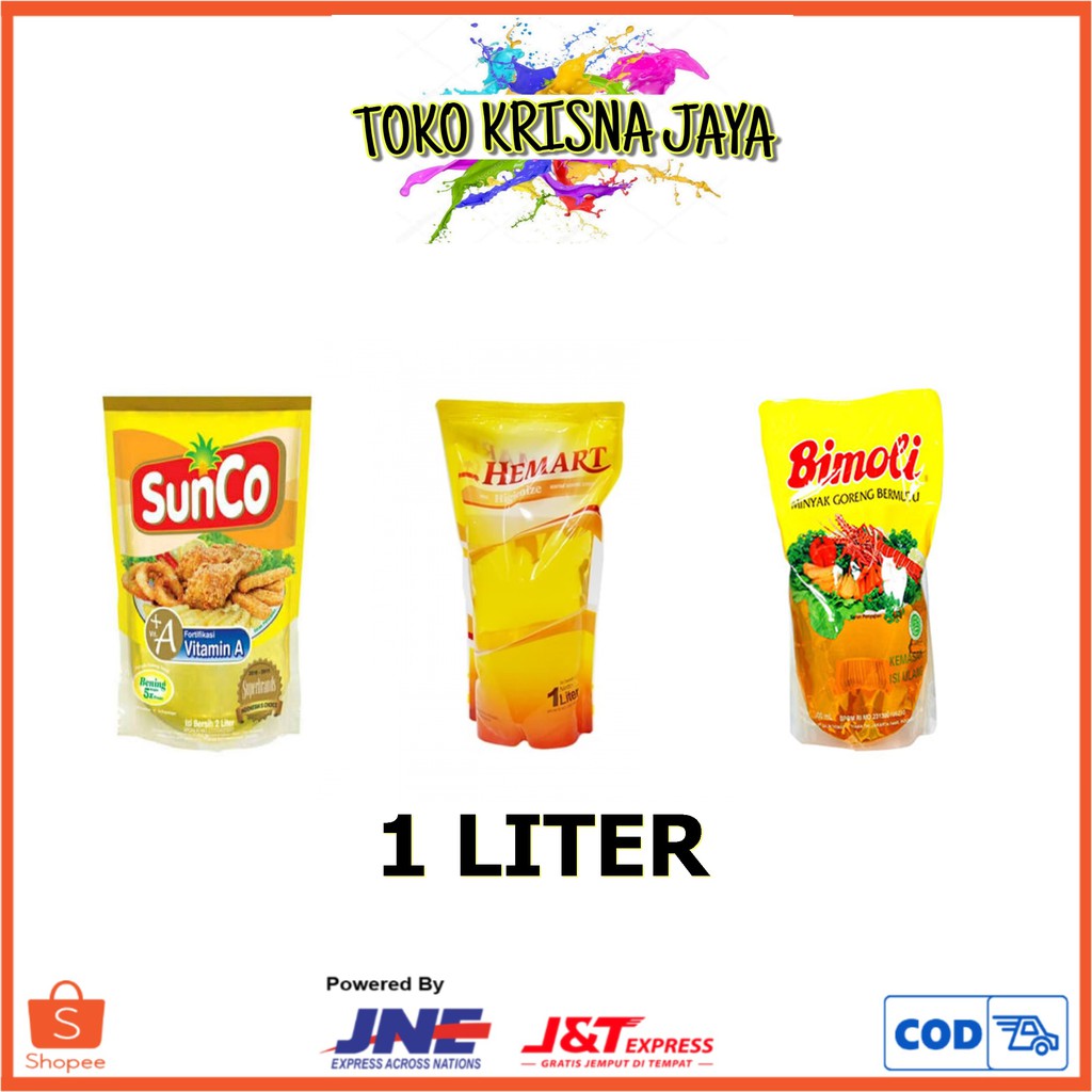 

MINYAK GORENG HEMART | SUNCO | BIMOLI KEMASAN 1 LITER