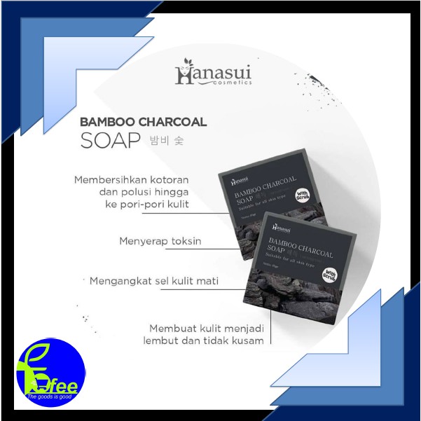 [FREE JILBAB] - HANASUI Bamboo Charcoal / Sabun Arang BPOM Kode HBC0