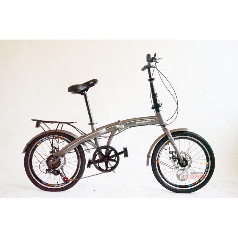 Sepeda Lipat Evergreen 20 double discbrake cakram import Sepeda Lipat Evergreen 20 double discbrake cakram import