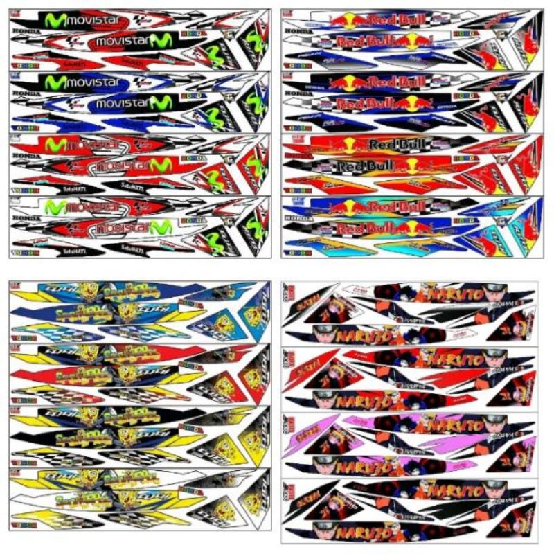 (BISA COD) STIKER STRIPING MOTOR VARIO KARBU Skotlet Motor