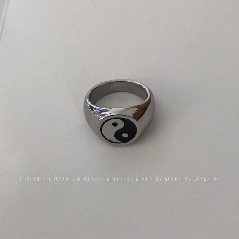 𝒚𝒊𝒏 &amp; 𝒚𝒂𝒏𝒈 𝑹𝒊𝒏𝒈 - cincin unisex - cincin titanium