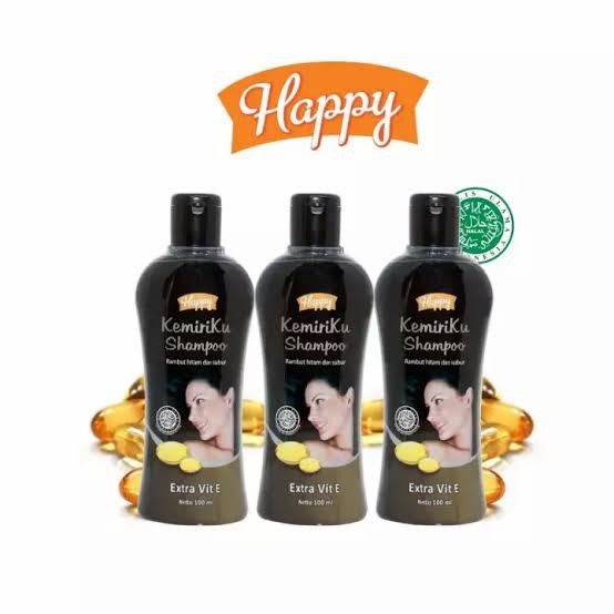 Shampo Kemiri untuk menyuburkan, menghitamkan, dan melebatkan rambut MURAH / PENGHITAM RAMBUT , HAPPY KEMIRIKU SHAMPOO / SAMPO / Shampo kemiri happy ORIGINAL SHAMPO KEMIRI ASLI penghilang uban