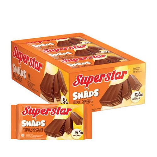 

Superstar Snaps Triple Chocolate 28g × 12pcs @336g