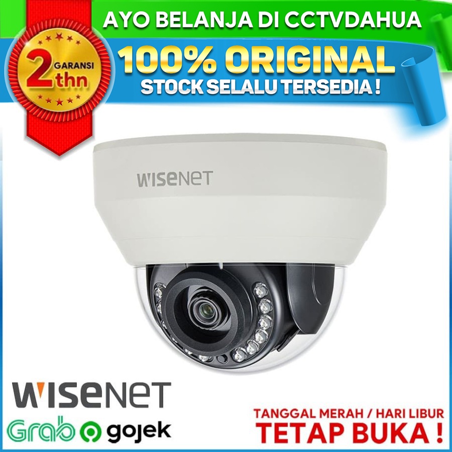 SAMSUNG QND-6072R 2M DOME IP CAMERA WISENET GARANSI RESMI 2 TAHUN