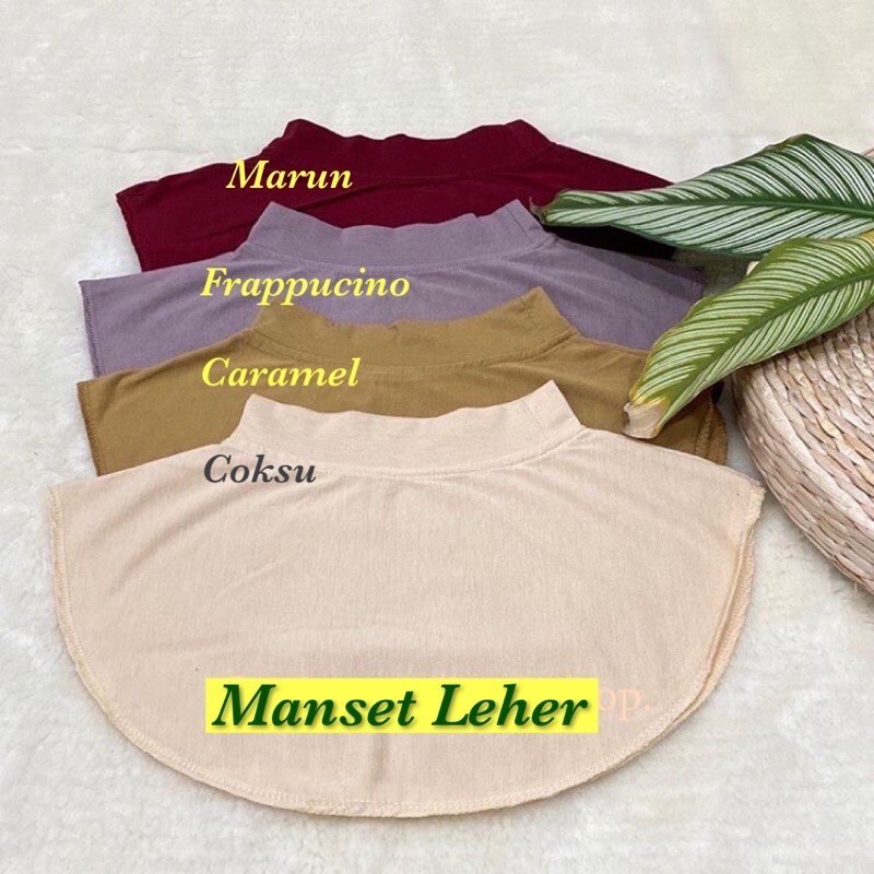 Manset Leher bahan PREMIUM kaos rayon ( cahaya manset leher)