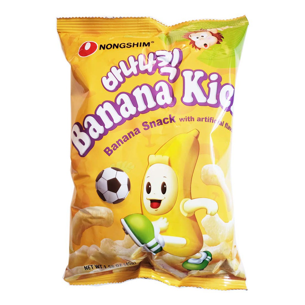 

Nongshim Banana Kick 45gr - Snack Rasa Pisang - Made In Korea