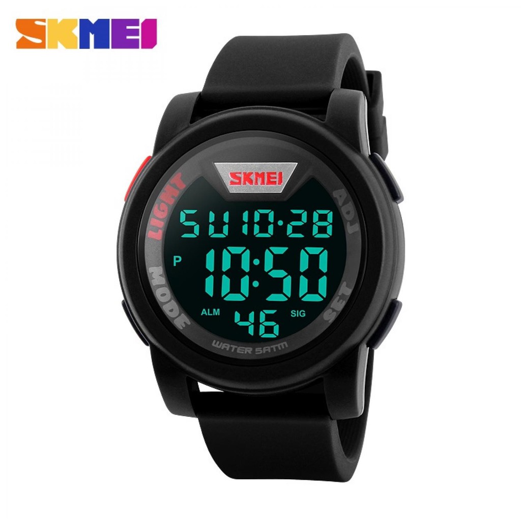 Jam Tangan Trendy Digital Pria JT 114 Jamtangan Skmei Cowo Terbaru Skemei Karet Silicone Berkualitas