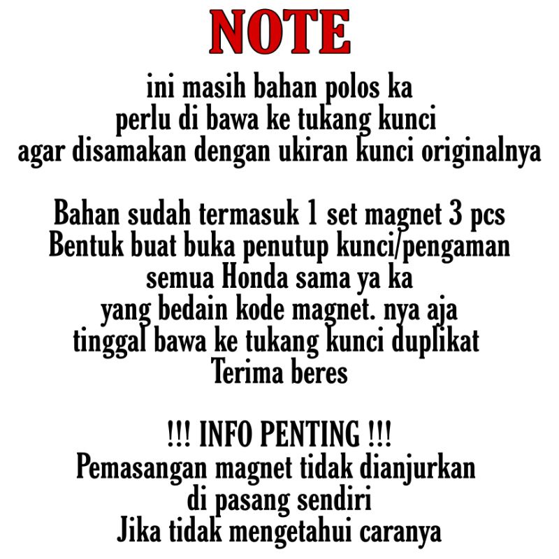 Kunci motor variasi crome full metal Beat Vario Scoopy Megapro spacy sonic cb150 CBR 150 Blade kuat-2