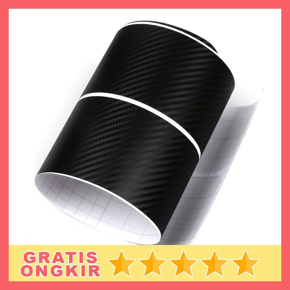 OUYORCAR Stiker Mobil Vinyl Anti Scratch Decal Carbon Fiber 4PCS TAA800 Black Grab Medan