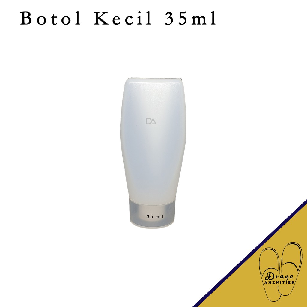 Custom Botol Kecil Tube 35mL Logo Sablon Putih Buram Cocok untuk Shampoo Hotel, Sabun, Kosmetik