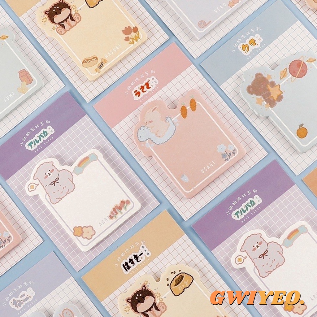 

30 Lembar Cute Japan Sticky Notes Annotate Scrapbook Planner Pastel