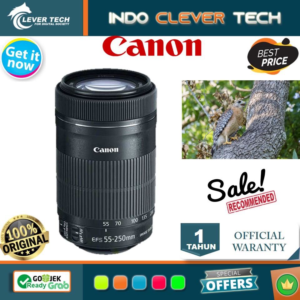 Canon EF-S 55-250mm f/4-5.6 IS STM - Garansi Resmi