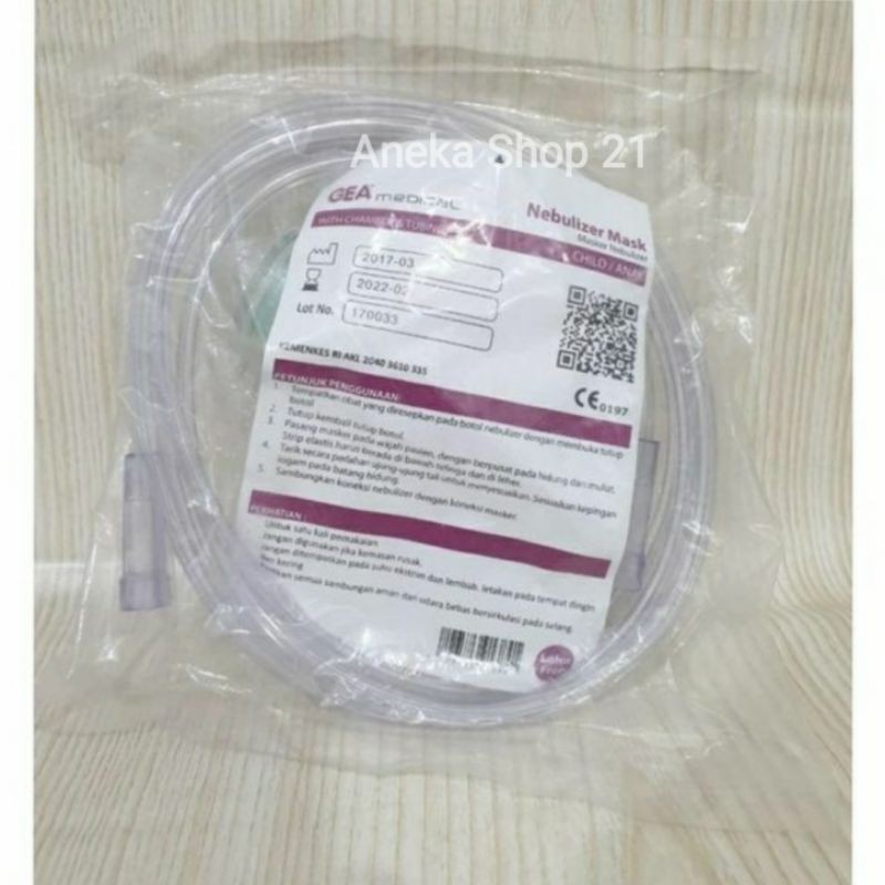 Masker Nebulizer Anak GEA / Nebulizer / Nebulizer Mask Child GEA