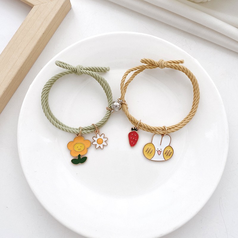 2pcs Gelang Magnet Menarik Untuk Pasangan