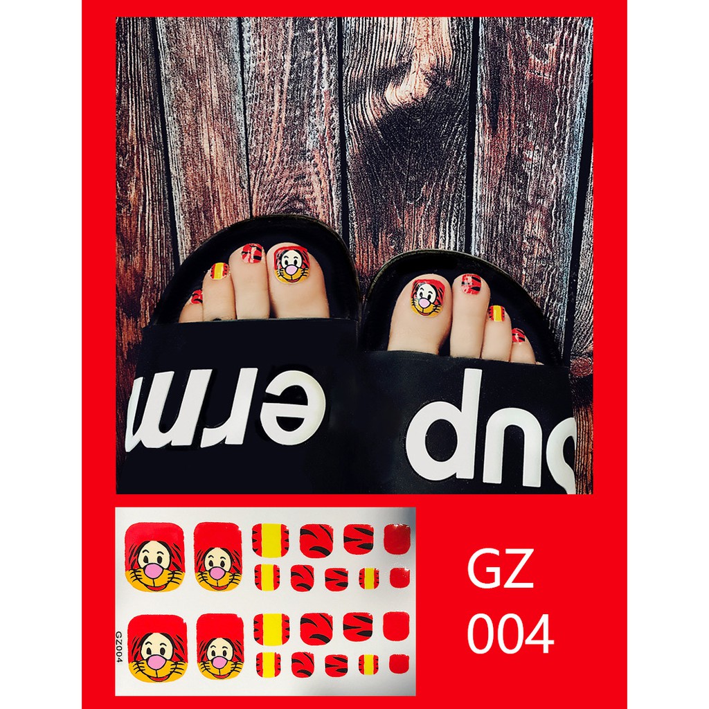 GZ Stiker Kuku Gambar Kartun 3D untuk Nail Art Hiasan Kuku Nail Sticker