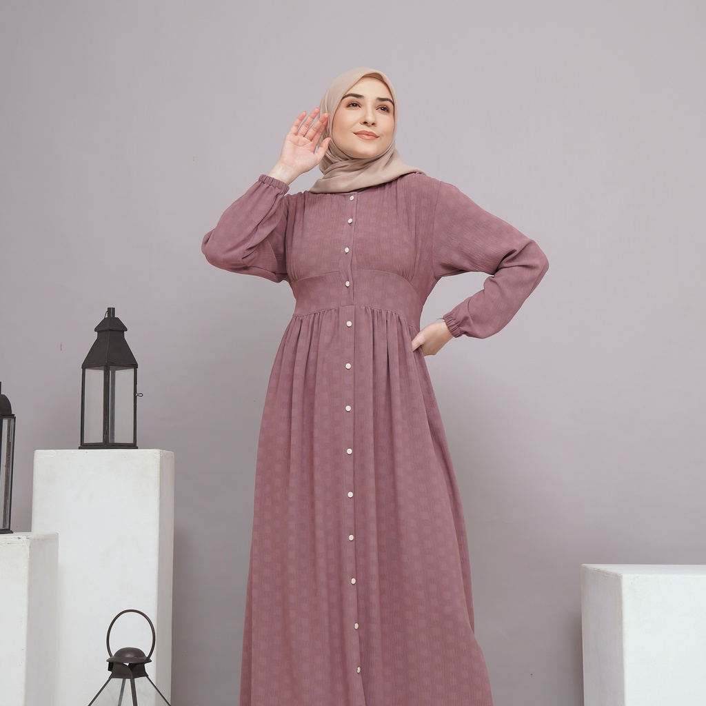 Viona Dress crincle import dress busui jumbo dress anti nerawang premium