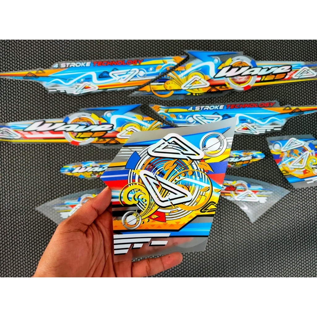 STRIPING SUPRA X 125 TRANSPRAN HOLOGRAM STICKER WAVE 125