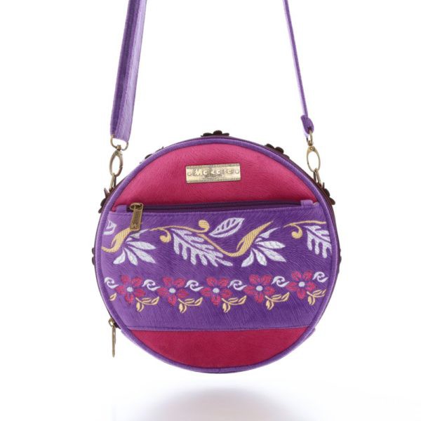 Makara MCO Intaka Tas Bulat Selempang Bahan Midili Fashion Wanita Etnik Original Berkualitas