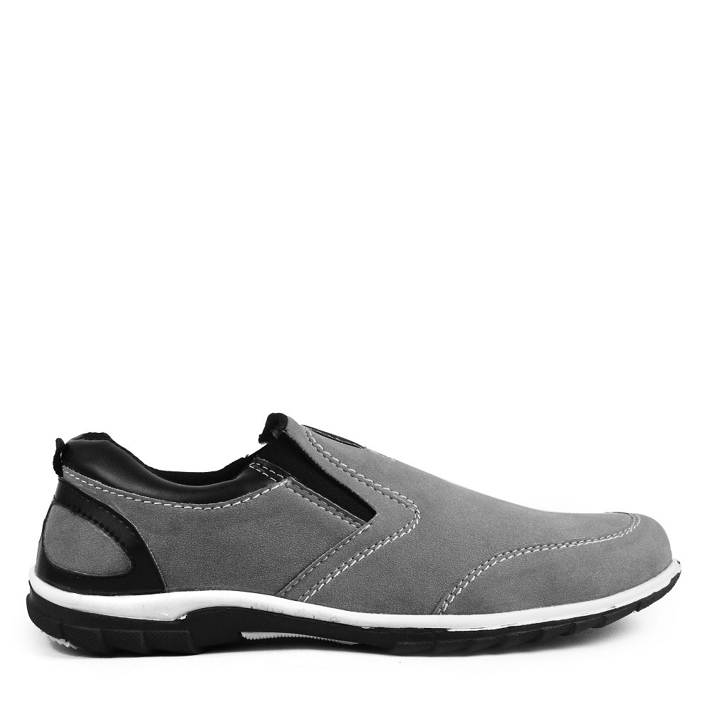 MS SHOP - Sepatu Pria Walkers Katenzo Abu Slop Formal Casual Kerja Selop Keren Slipon Kondangan