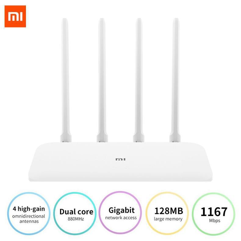 Mi Router 4A Gigabit Edition Dual Core AC1200 IEEE 802.11AC 4 Antenna R4A White Grab Medan