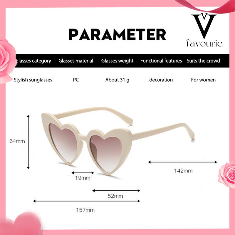 [COD]Fashion Wanita Wajah Besar Retro Cinta Kacamata Musim Panas Perjalanan Pose Kerai Sunglasses-FA