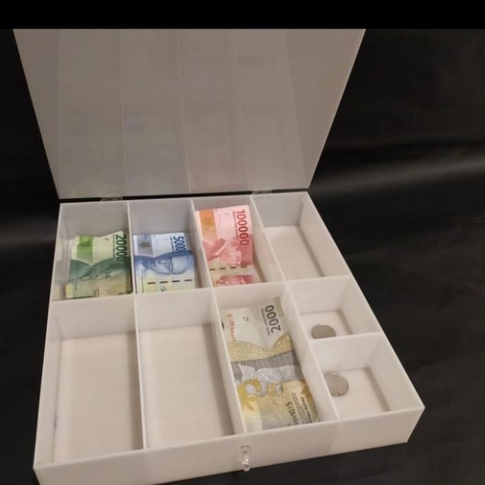 

Office & Stationery | Document Organizer | Akrilik Tempat Uang Bahan 2Mili Putih Susu. Uk 31X28,5X5Cm | Best Seller