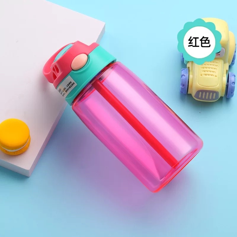 BT 56 BOTOL AIR MINUM ANAK SEKOLAH KARAKTER LUCU UNIK TRITAN BOTTLE WATER FREE BPA 480ML SEDOTAN-POLOS PINK