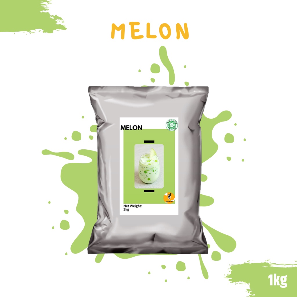 BUBUK MINUMAN RASA MELON 1KG / SERBUK MINUMAN ANEKA RASA / BUBUK MINUMAN KEKINIAN / MINUMAN INSTAN / BOBA DRINKS